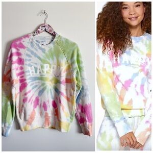 SPIRITUAL GANGSTER Happy Old School Pastel Tie Dye Crewneck Sweatshirt S Small